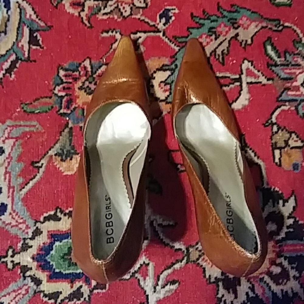 Brown BCBGirls Stiletto Leather Shoes